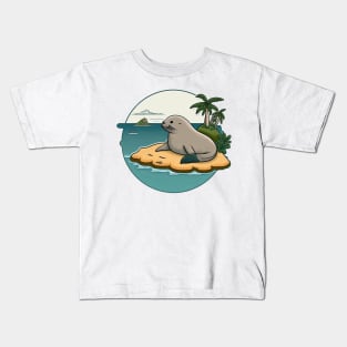 Hawaiian Monk Seal Kids T-Shirt